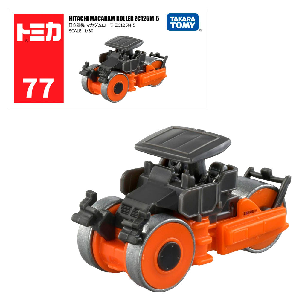 TOMICA PREMIUM HITACHI CONSTRUCTION MACHINERY MACADAM ROLLER ZC125M-5 NO.77 TOMICA PREMIUM HITACHI CONSTRUCTION MACHINERY MACADAM ROLLER ZC125M-5 NO.77